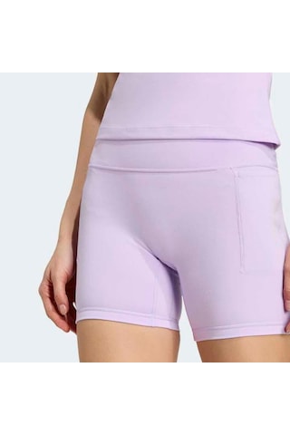 Adidas Studio All Me Booty Kadın Mor Kısa Tayt Kx3143