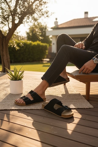 2236-look Life Unisex Çift Tokalı Ultra Hafif Havuz,plaj Ve Günlük Kullanıma Uygun Terlik Siyah