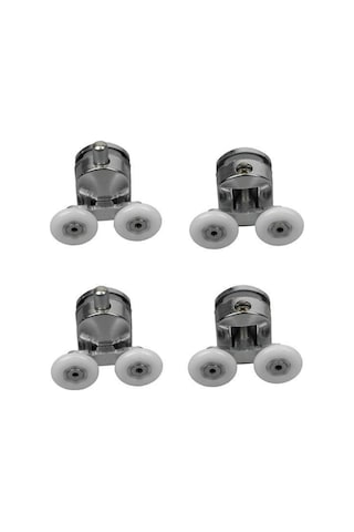 Duşakabin Tekerleği Metal Gövdeli Krom 4 Lü Set Teker Çapı 22 Mm Krom