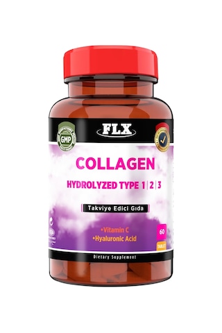 Collagen Kolajen Tip-1-2-3 Hyoluronic Asit Vitamin C 60 Tablet