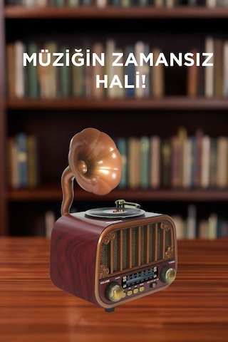 Torima D76 Nostaljik Radyo Bluetooth Hoparlör