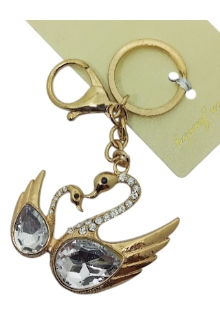 3d Dore Taşlı Kuğu Anahtarlık Lux