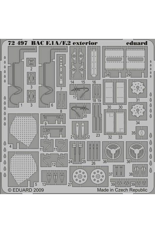 Eduard 72497 1/72 Ölçek, Bac Lıghtnıng F.1a/f.2 Dış Detay Seti -
