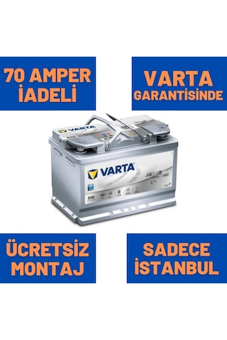 12V 70 Ah 70 Amper Agm Varta Akü E39 Start 760A+471678661