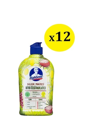 Highgenic Bitki Özlü Bulaşık Makinesi Parlatıcı 12 x 500 ML