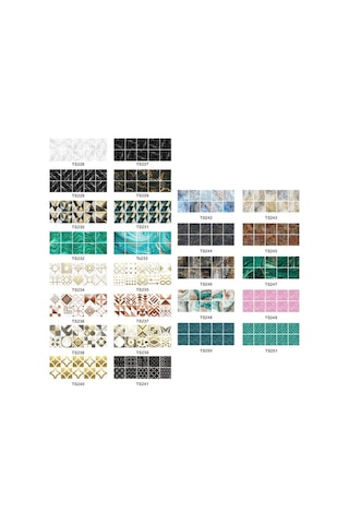 Tongxida 20 Adet 20cm Pvc Kristal Kaplı Film Geometrik Desen Duvar Stickerı Ts245 Renkli Diğer