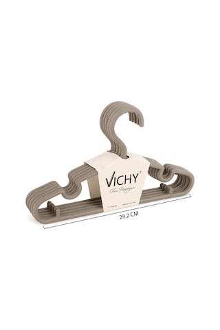 Vichy 5 Li Kaymaz Yüzeyli Askı 29,2 Cm Bej Renk Çocuk & Bebek Elbise Askısı Vch-7022 Açık Bej