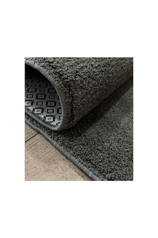 Raschel Carpet Koyu Gri Mikro Polyester Kaymaz Taban Shaggy Halı, 160 X 230 Çok Renkli
