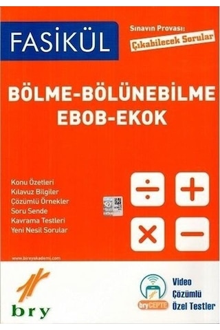 Birey Yayınları Fasikül Matematik Bölme Bölünebilme Ebob Ekok 202