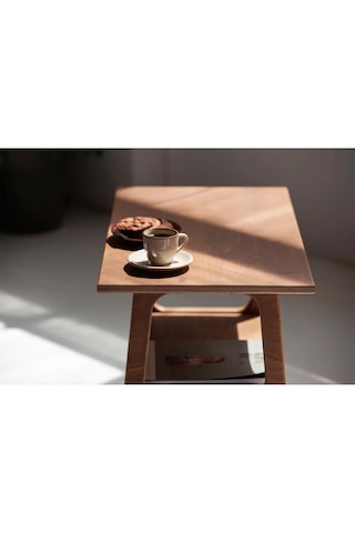 Woodesk Voile, Ahşap Orta Sehpa, Coffee Table, 50x35 Tik Renk