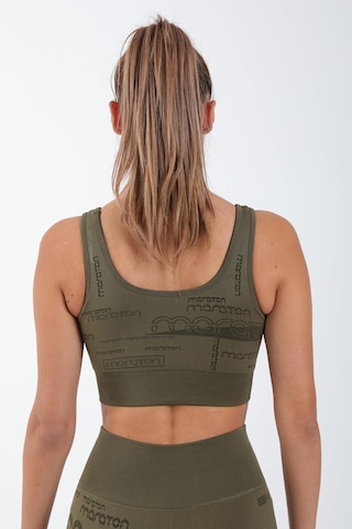 Maraton Active Slimfit Kadın Atlet Yaka Kolsuz Koşu Haki Bra 813065-Haki