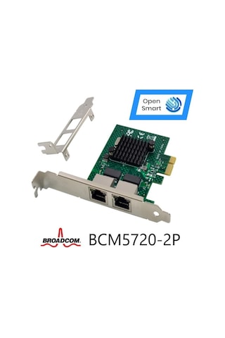 Open Smart 2 Port Broadcom BCM5720-2P Ethernet Kart - OPS7287BCM