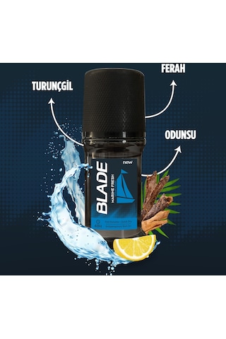 Blade Marine Fresh Erkek Roll-On Deodorant 3 x 50 ML