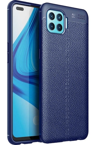 Oppo Reno 4 Lite Kılıf Zore Niss Deri Desenli Silikon Kılıf