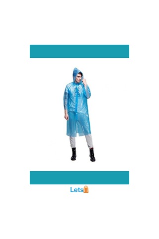 Tek Kullanımlık Su Geçirmez Yağmurluk 1 Adet Çok Renkli