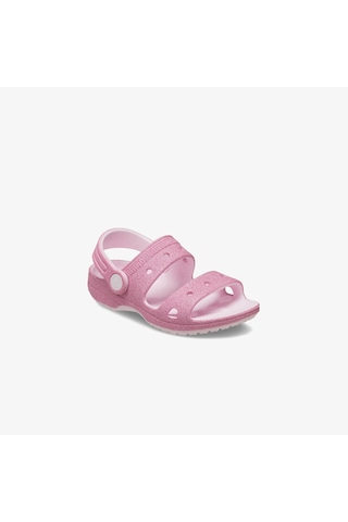Crocs Classic Glitter Çocuk Pembe Sandalet 207983 Pembe