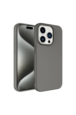 Apple Uyumlu iPhone 15 Pro Kılıf Zore Lsr Lansman Kapak Titanyum