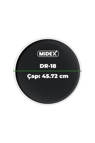 Midex Dr-18bk Siyah Renk 18 İnç Bas Kick Bateri Davul Derisi Drumhead 18'' İnch 45.72 Cm