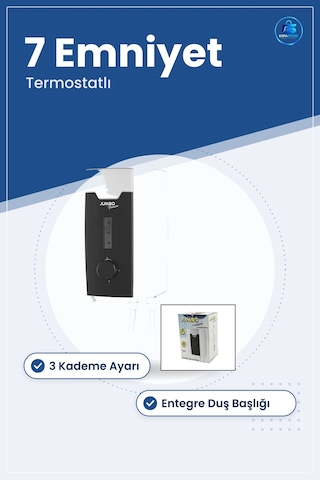 Şofben Elektrikli Anında Sıcak Su 3 Kademe 7 Emniyet Termostatlı