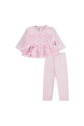 Civil Baby Fırfır Tüllü 3-12 Ay Takım - Pembe