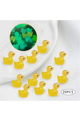 Homyl 20 Adet Ördek Figürleri Mikro Peyzaj Süsler Seti Moda