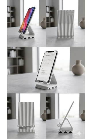 Masa Üstü Desenli Telefon Standı