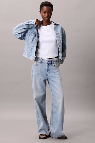 Calvin Klein Jeans Kadın Beli Büzgülü Ck Logolu Mavi Ceket Lv047c782g-x0s Mavi
