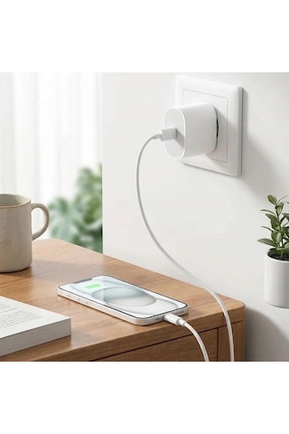Durukar 20w Hızlı Şarj Adaptörü Usb-c To Lightning Kablolu Pd Destekli Süper Hızlı Şarj Cihazı