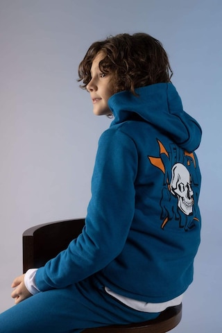 Defacto Erkek Çocuk Regular Fit Kapüşonlu Sweatshirt Z2840A623SPBE183 Mavi