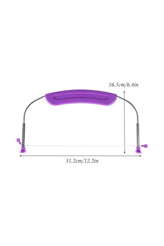 Geeksen Mor Renkli Ayarlanabilir Çelik İki Telli Pasta Dilimleyici Mor