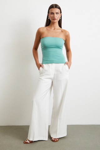 Straplez Top Yeşil Yeşil