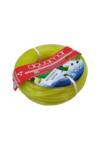 Aquamar Silikonlu Şeffaf Hortum 1/2 15 Mt Sarı