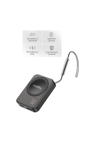 Kablosuz Şarj Standı 5w, Akıllı Saat Uyumlu, Taşınabilir Ultra Küçük, Manyetik, 28g V0104001