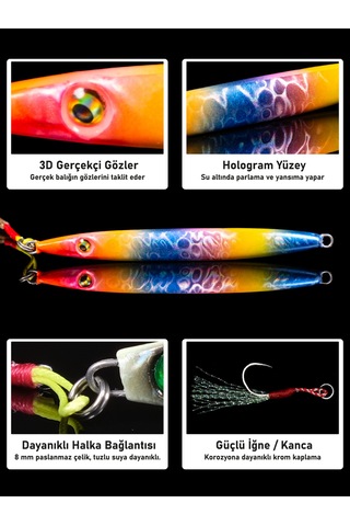 Jig, Zoka, Suni Yem, Glow Uv Metal Jig, 60gr 10cm Razor 60