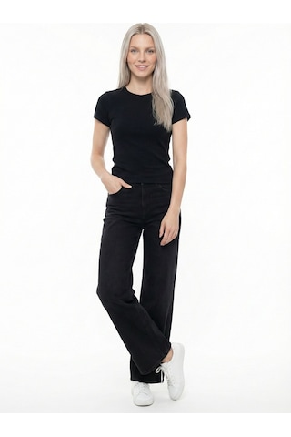 LOFT Slim Fit Kadın Tshirt K.kol Lf2043599 Q1.v1 Siyah