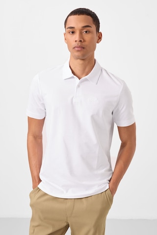 Standart Fit Basic Polo Yaka 2li Paket Beyaz Erkek T-shirt - 87748