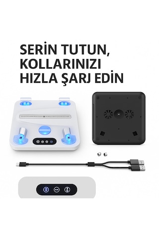Ps5/ps5 Slim Uyumlu Multifonksiyonel Şarj Stand Soğutucu Fan