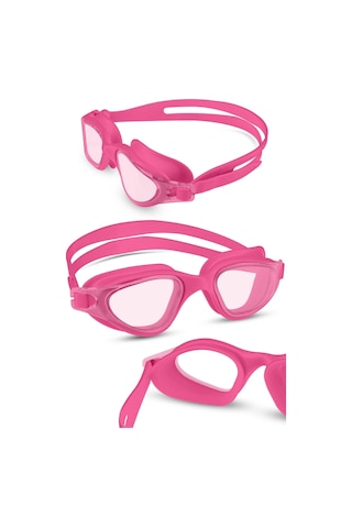 Swimmer Buğu Yapmaz Yüzücü Gözlüğü Uv Korumalı Silikon Yüzme Havuz Deniz Gözlüğü Pembe Pembe