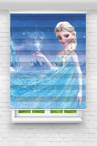 Perdecizade Enxboy Mavi Elsa Dijital Baskılı Zebra Perde-cocuk Odası-stor Perde Tyccb5f8045a6b28bfc9f0500 Renkli