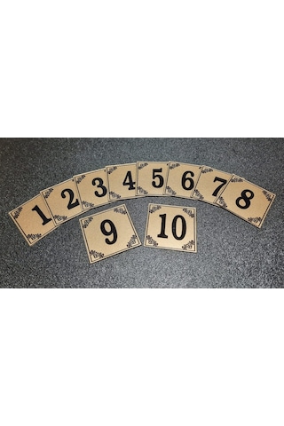 Kapı Numaraları 4X4 Cm Yapışkanlı No 1Den 10 A
