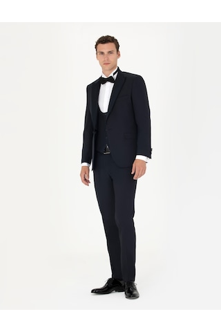 Pierre Cardin Lacivert Ex. Slim Fit Yelekli Smokin 50268905-vr033