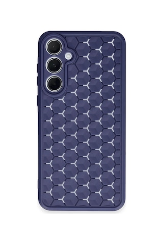 Newface - 853 - Samsung Galaxy Uyumlu A55 5g Kılıf Petek Silikon Kapak - Csmo-tex - - Lacivert