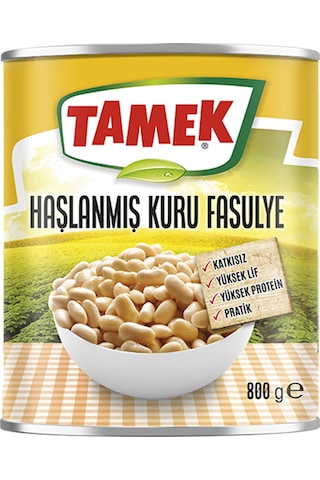 Tamek Haşlanmış Kuru Fasulye 800 Gr X 3'lü Paket