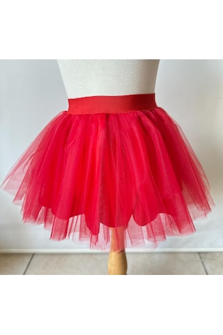 Gala Kız Çocuk Kabarık Tütülü Etek Kırmızı