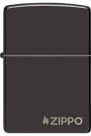 Zippo Çakmak Logolu Ebony Parlak Siyah 24756zl
