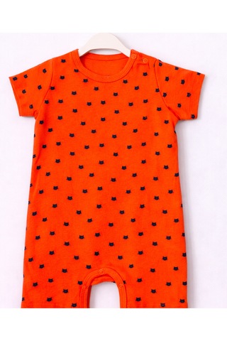For My Baby Yazlık Desenli Kız Bebek Tulum Kırmızı