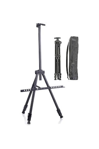 Rich Mastermix Akrilik Boya Seti 6 Ana Renk 3 Ayaklı Metal Şövale 35x50 Tuval Metal Spatula Seti 6