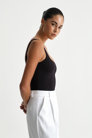 Açelyaokcu Premium Darcy Kare Yaka Bodysuit Siyah