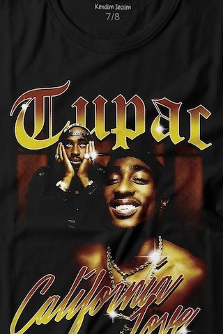 Kendim Seçtim Tupac 2Pac Shakur Rap Music West Coast 90's Rap Baskılı Tişört Çocuk T-shirt 001