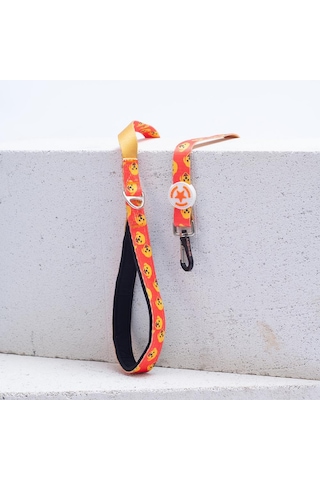 Poodle Leash Poodle Desenli Kedi Köpek Sevk & Gezdirme Kayışı Köpek Uzatma Tasması Turuncu